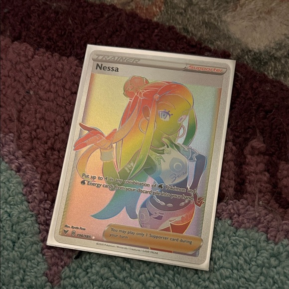 Pokemon Trainer Card - Nessa with Rainbow Hues - Picture 1 of 1